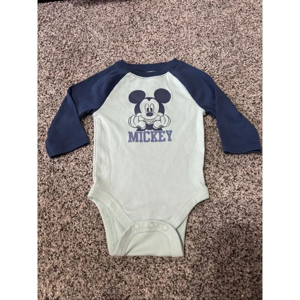 ❤️Disney’s Mickey Mouse Long Sleeve Bodysuit 6M